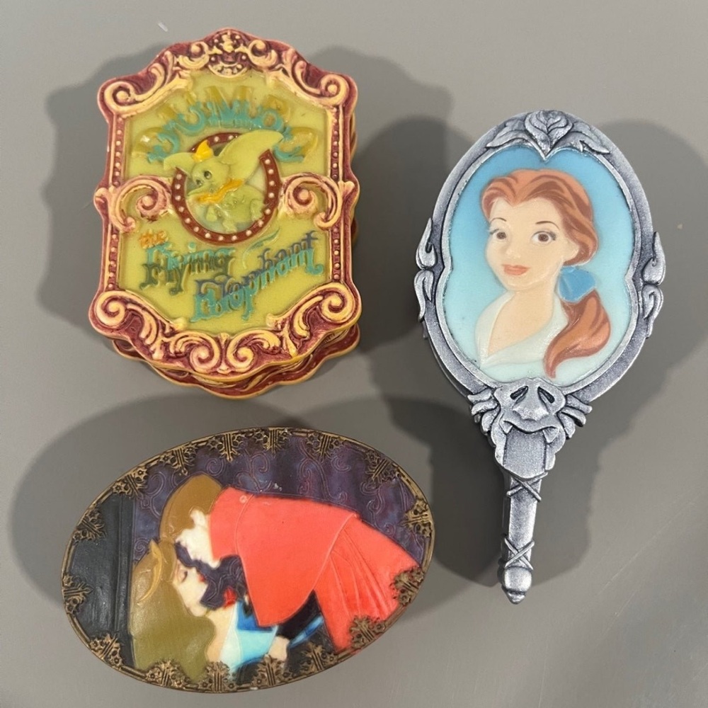 Vintage Rare Disney Olszewski Pokitpal Porcelain Trinket Box Set